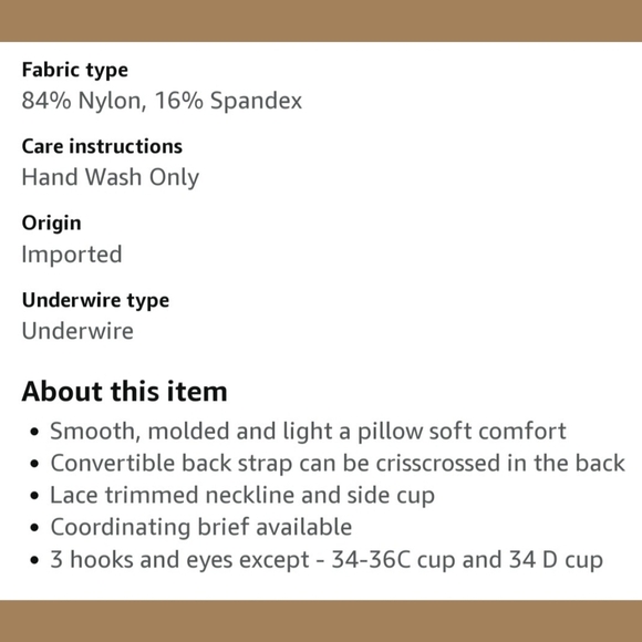 Wacoal Instant Polish Contour Bra - Sz 34D US/UK - Picture 7 of 8